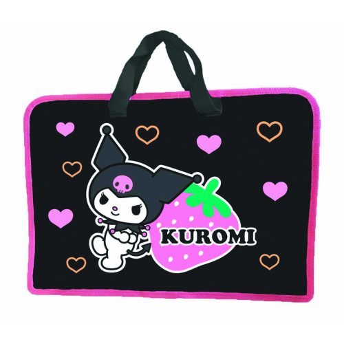 Папка пластиковая с ручками (тесьма) Куроми, формат А4, размер 34*24,5*75 см, для тетрадей, пластиковая, на молнии71864