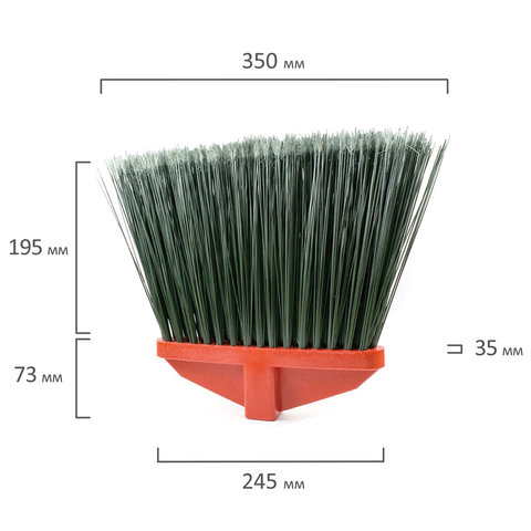 Метла синтетическая плоская &quot;ГАРДЕНА LUX&quot; ширина 35 см, высота 26,8 см, без черенка, еврорезьба, LAIMA EXPERT, 605371