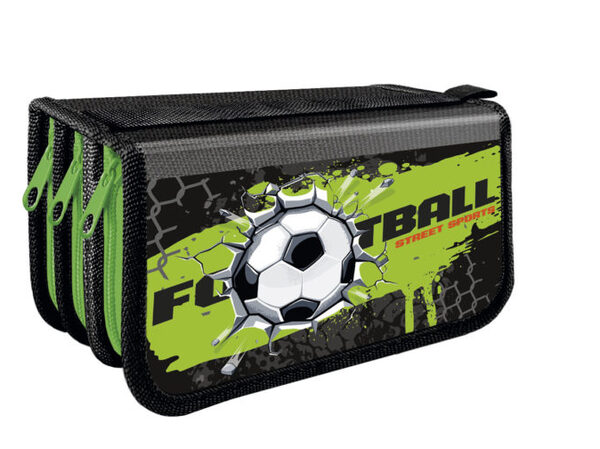 Пенал трехсекционный печать на фольге 190/105 (15) (ПО-611, FOOTBALL 2023), ПО-611 00-00007946