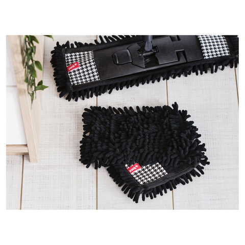 Насадка МОП плоская 39х9 см из микрофибры СИНЕЛЬ высокий ворс, для швабры &quot;Pepita&quot;, YORK, 81312  608414