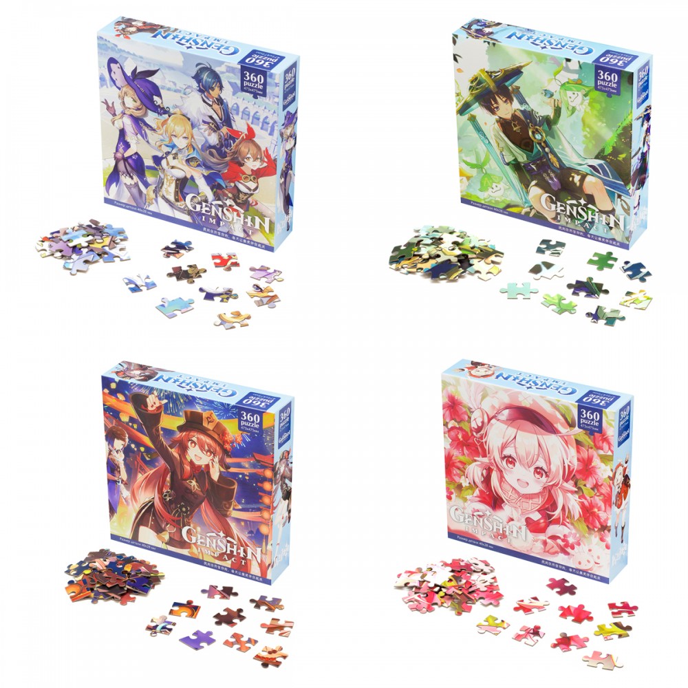 Пазл 360 эл. Origami &quot;Геншин. Янтарь/Ху Тао/Кли/Странник&quot;, ассорти 363237 8082