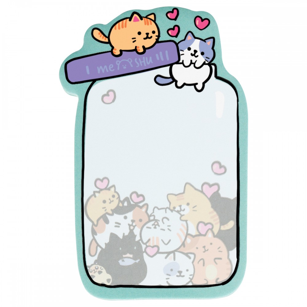 Самоклеящийся блок фигурный MESHU &quot;Cat's pot&quot;, 40л.,  362688  MS_54254