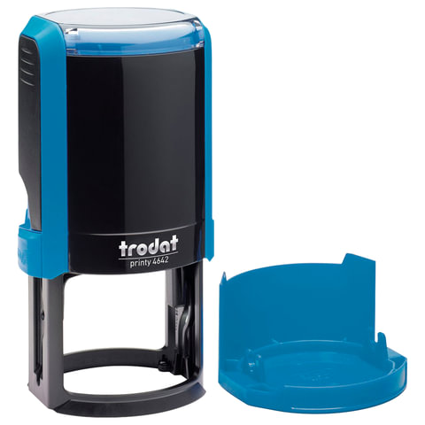 Оснастка для печати, оттиск D=42 мм, синий, TRODAT 4642 PRINTY 4.0, крышка, подушка, 66584/236813