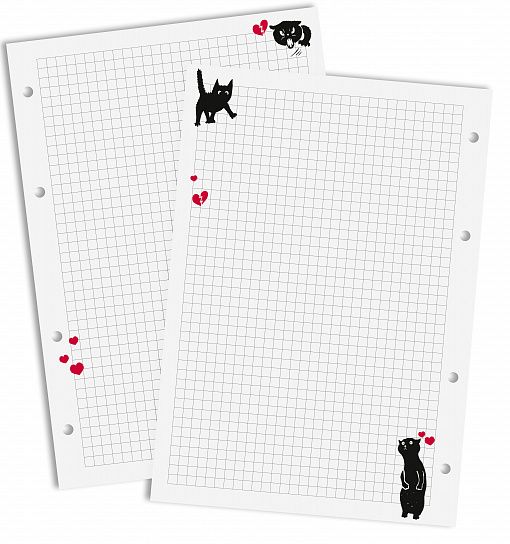 Сменный блок 100 л. А5 линовка: серая клетка LOREX PANIC! с дизайнерским блоком LXRBGR-PC 249349