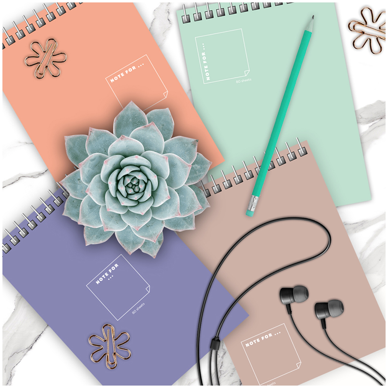 Блокнот А6 80л. на гребне BG &quot;Pastel tint&quot; 307658  Б6гр80 8891