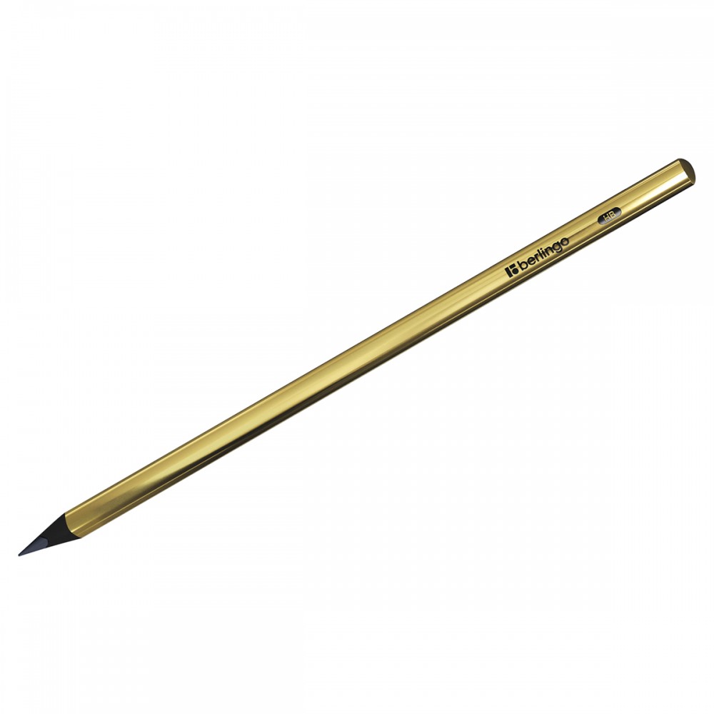 Карандаш ч/г Berlingo "Pure Gold" HB, черное дерево, трехгранный, заточен. 363753 BP01330