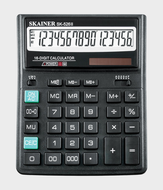 Калькулятор SKAINER SK-526-16 (158 x 203.5 x 31.5 мм)