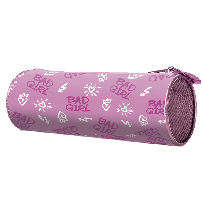 Пенал тубус на молнии, малый, печать на ткани 210/65 (10) (ПТ-22, BAD GIRL 2024), ПТ-22 00-00017616