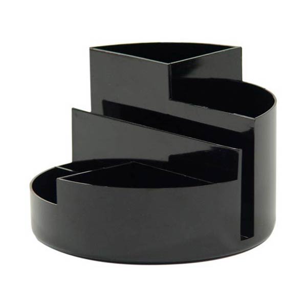 Подставка для канц. принадлежностей ПРОФИ, 6 отделений круглая, черная, арт.ОР01/235832/028868