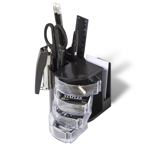 Канцелярский набор 13 предметов STAFF &quot;Веер&quot;, в форме веера, невращающаяся конструкция, 230744