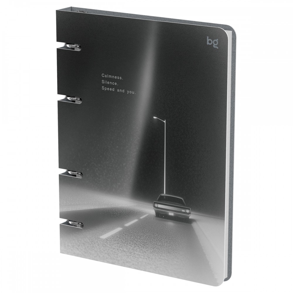 Тетрадь на кольцах А5, 120л., BG &quot;Авто&quot;, картон, soft-touch ламинация 382732 ТК5к120_лс 57861