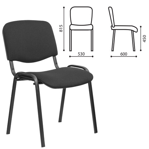 Стул STAFF &quot;Iso Lite CF-008&quot;, ткань черная (С-11), 532562