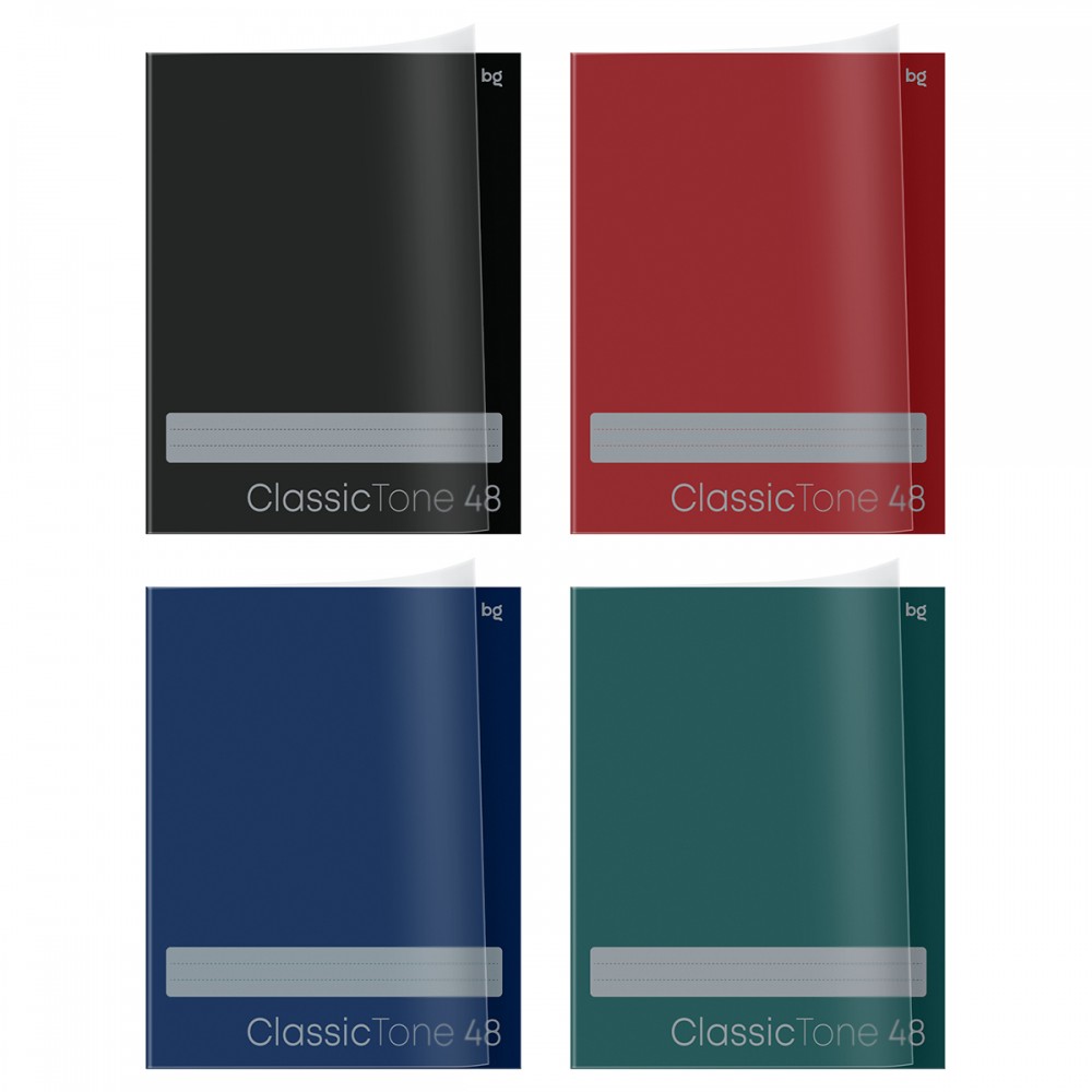 Тетрадь 48л., А5, клетка BG &quot;ClassicTone&quot;, пластиковая обложка 386175 Т5ск48_пл 06795