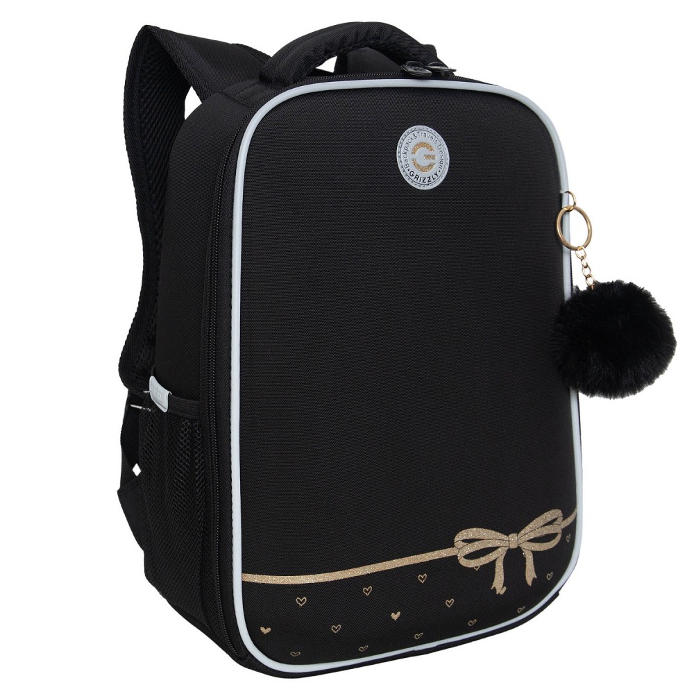 Рюкзак школьный (/2 черный - золото) RAw-496-1