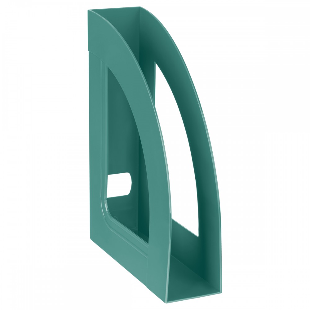 Лоток для бумаг вертикальный СТАММ &quot;Респект&quot;, темно-зеленый, ширина 70мм  370896  ЛТВ-31697