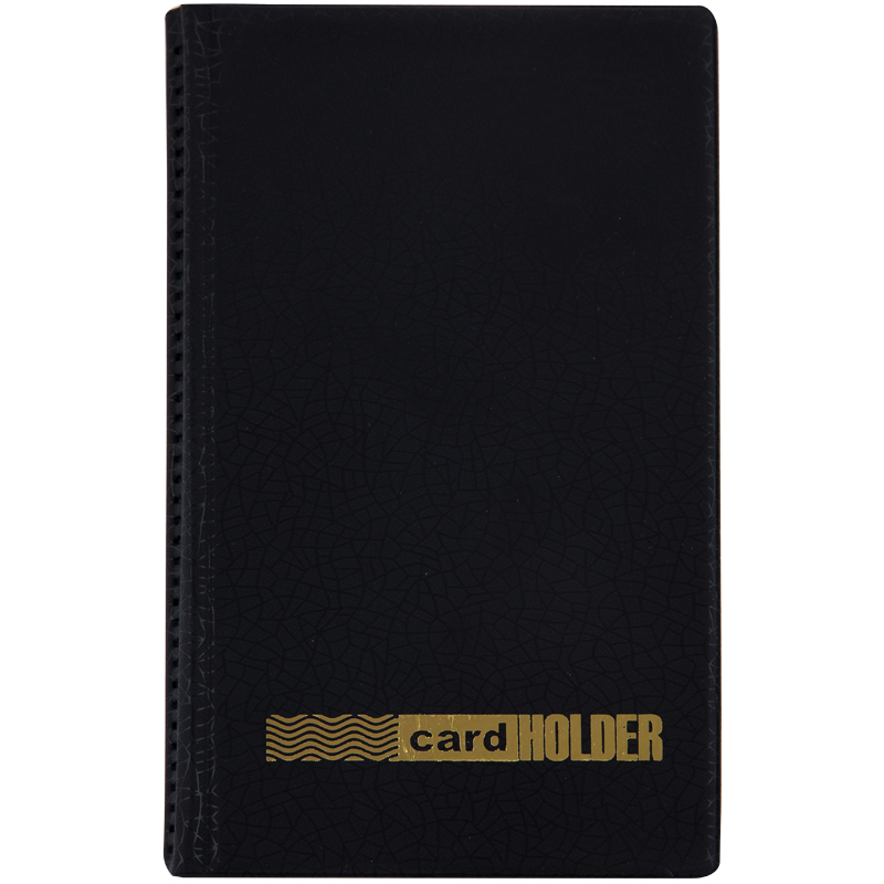 Визитница настольная OfficeSpace на 96 визиток, 3 ряда, ПВХ, черный  260773/255455