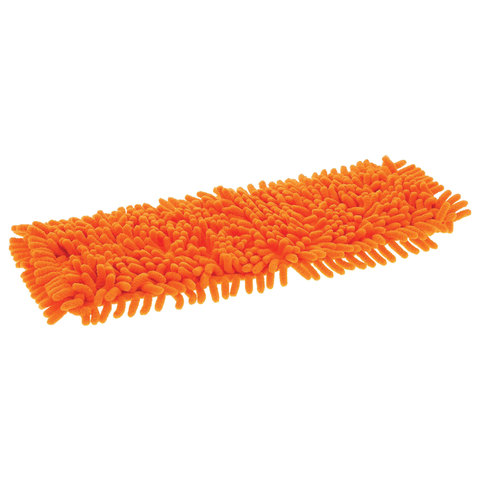 Насадка МОП плоская для швабры/держателя 40 см, карманы (ТИП К), ворсистая микрофибра, ворс 2 см, 605032/303061