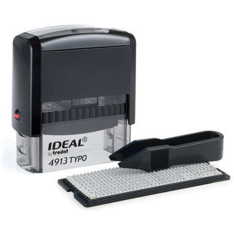 Штамп самонаборный 5-строчный, оттиск 58х22 мм, без рамки, TRODAT IDEAL 4913 P2, КАССА В КОМПЛЕКТЕ, 154356 /237442