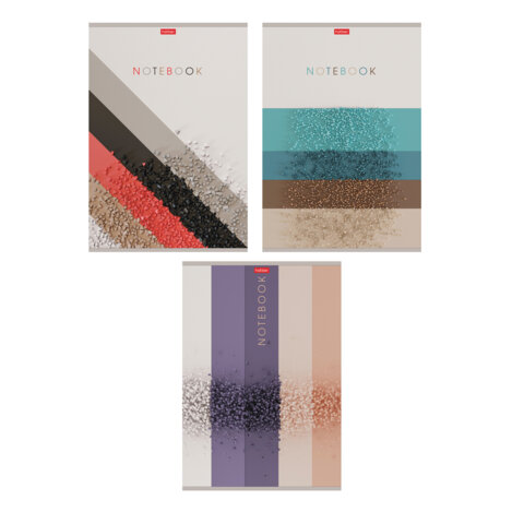 Тетрадь А4 96л. HATBER скоба, клетка, матовая ламинация, Арт-линии (микс в спайке), 083546, 96Т4лВ1  405436