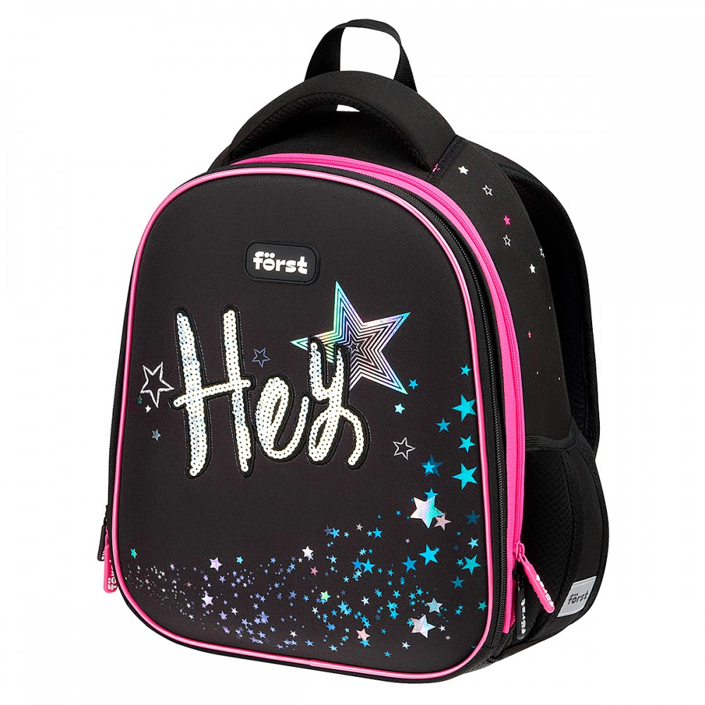 Ранец Först F-Top облегченный &quot;Hey!&quot; 36*28*15см, 2 отделения, 2 кармана, анатомическая спинка 379043 FT-RY-012511