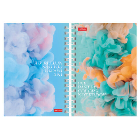 Блокнот МАЛЫЙ ФОРМАТ А6, 80 л., гребень, твердый картон, клетка 2 цв., HATBER, &quot;Нежный флёр&quot;, 082839, 80ЗКтд6В1гр_300 117668