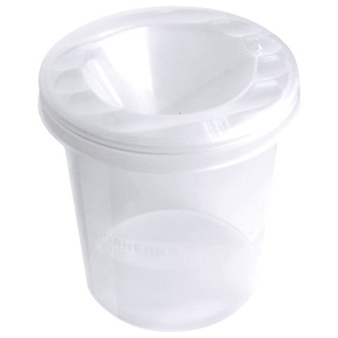 Стакан-непроливайка СТАММ &quot;Cristal&quot;, белый, прозрачный, СН100/323232