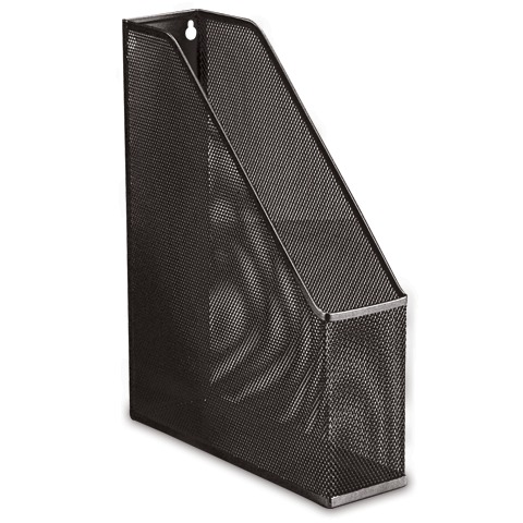 Лоток вертикальный для бумаг BRAUBERG "Germanium", металл, для бумаг формата А4, ширина 72 мм, черный, 231948