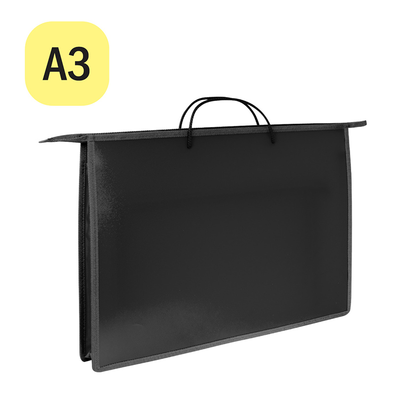 Папка для чертежей и рисунков А3 ArtSpace, черный, пластик, на молнии ПР3_3413 199857