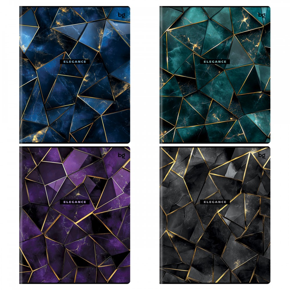 Тетрадь 96л., А5, клетка BG &quot;Elegance&quot;, глянцевая ламинация 378644 Т5ск96_лг 08562