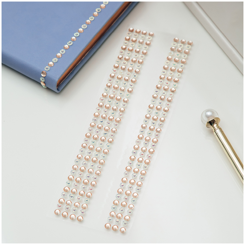 Наклейки акриловые MESHU &quot;Gold line&quot;, 25*7,8см, стразы, 308 наклеек, инд. уп., европодвес 324564 MS_36648