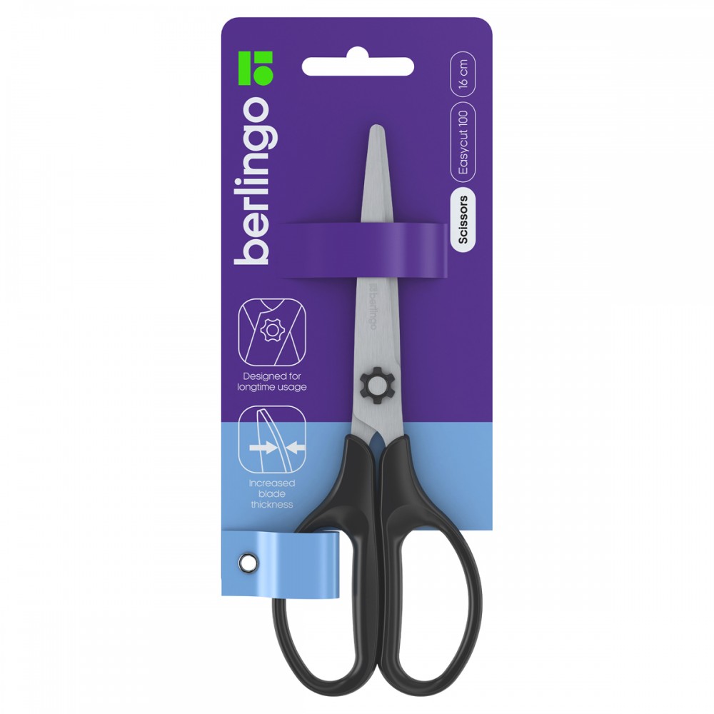 Ножницы Berlingo &quot;Easycut 100&quot; 16см, европодвес 326308 DNn_16040