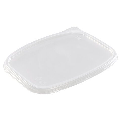 Крышка для одноразового контейнера 138х102 мм, КОМПЛЕКТ 100 шт., прозрачные, ПП, ЮПЛАСТ, ЮУПМ3318 607539