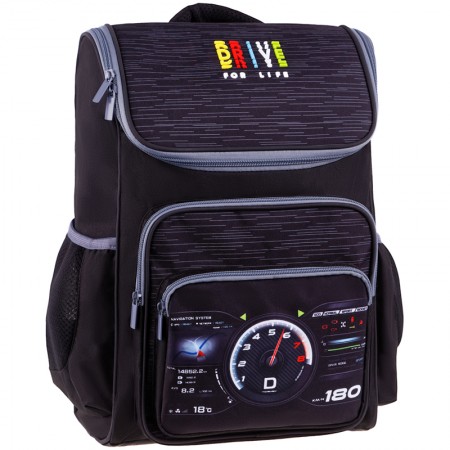 Ранец ArtSpace модернизированный Happy School &quot;Speed&quot; 39*28*18см, 1 отделение, 4 кармана, анатомическая спинка 311142/Uni_17685