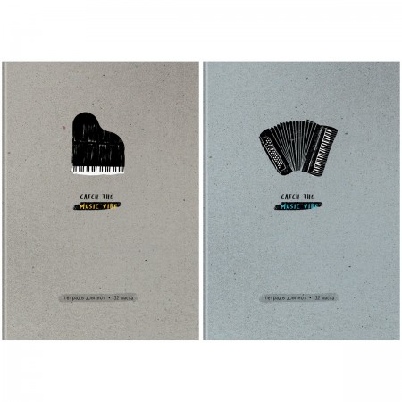 Тетрадь для нот 32л., А4, на скрепке BG &quot;Play&quot;, матовая ламинация, (вертик.) 358849 ТН4ск32 12441