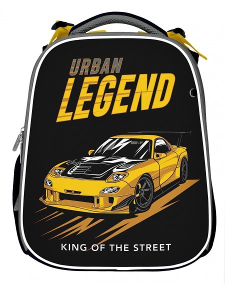 Рюкзак подрост. Schoolformat ERGONOMIC 2 URBAN LEGEND 17,5 л черн. 38х29х16 жестк. каркас 2 отд. молния д/мальчиковРЮКЖК2-УРЛ/236784