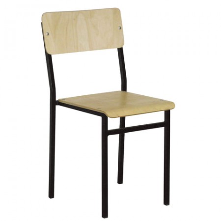 Стул ученический нерегулируемый, 840х380х420 мм, рост 6 (от 170 см), черный каркас, СШ2/1 530307