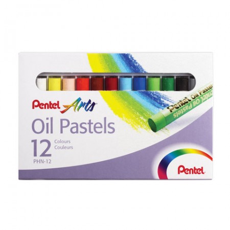 Пастель масляная Pentel, 12 цветов, картон. упак., 154944/181300 (В)