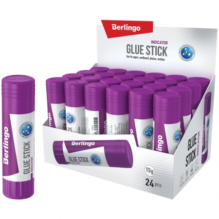 Клей-карандаш Berlingo &quot;Indicator&quot;, 15г, с цветным индикатором, ПВП 104283  K1515
