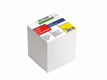 Блок для заметок 8*8*8 белый СТАММ БЗ04