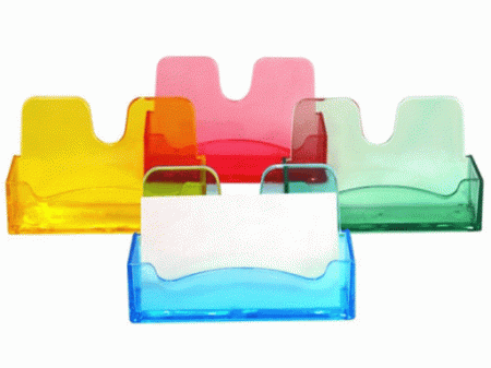 Подставка для визиток настольная СТАММ 40*100*55 мм, ассорти, ВТ05