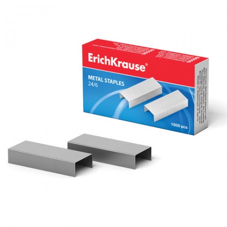 Скобы для степлера №24/6, 1000 шт., (ERICH KRAUSE) арт.1189/222348/270300/186027
