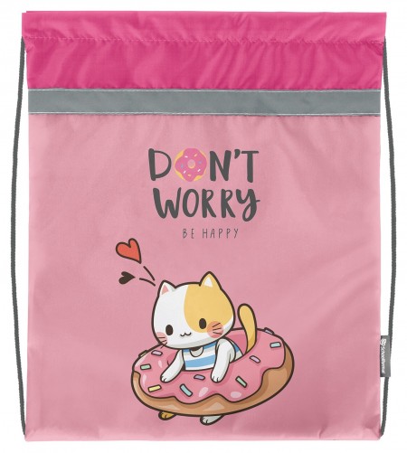 Мешок для обуви Schoolformat KITTEN DONUT, 49х41 см, для девочек, большой МОБ-ПНК 227992