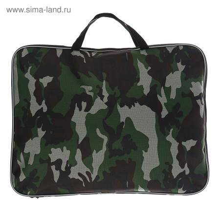 Папка А3 с ручками текстиль 20 мм Стандарт 460*350 мм ПМ-3 600D, милитари 4676337