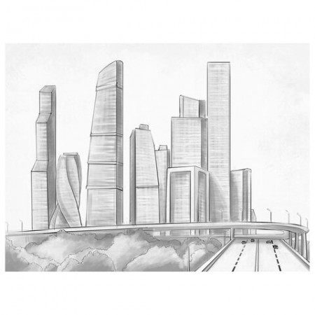 Холст на картоне с контуром  30х40 см, грунтованный, хлопок, &quot;МЕГАПОЛИС&quot; 191543  BRAUBERG ART &quot;CLASSIC&quot; ,