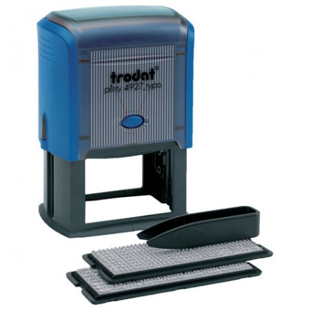 Штамп самонаборный, 8-строчный, размер оттиска 60х40 мм, синий без рамки, TRODAT 4927/DB, КАССЫ В КОМПЛЕКТЕ, 4957 / 230562