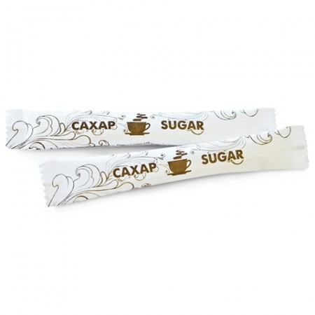 Сахар в стиках 5 г, картонная упаковка, порционный, 200 пакетиков  620073/195002/622496