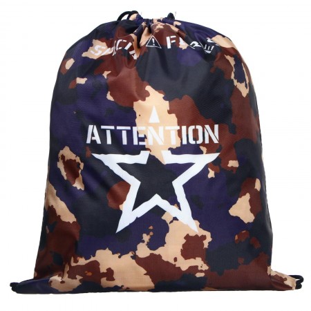 Мешок для обуви 420 х 340 мм, Calligrata «Камуфляж», темно-синий 6927464