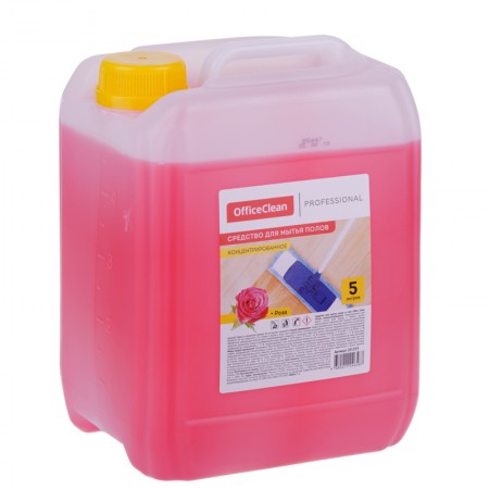 Средство для мытья полов и стен OfficeClean Professional &quot;Роза&quot;, концентрат, канистра, 5л 281359