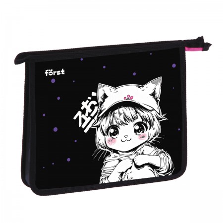 Папка для тетрадей 1 отделение, А5 Först &quot;Plush Dream&quot; , 240*205*40 мм, пластик, на молнии 379608 FT-PP-A50522