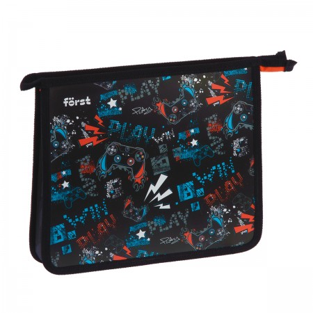 Папка для тетрадей 1 отделение, А5 Först &quot;Flawless Victory&quot; , 240*205*40 мм, пластик, на молнии 379609 FT-PP-A50526